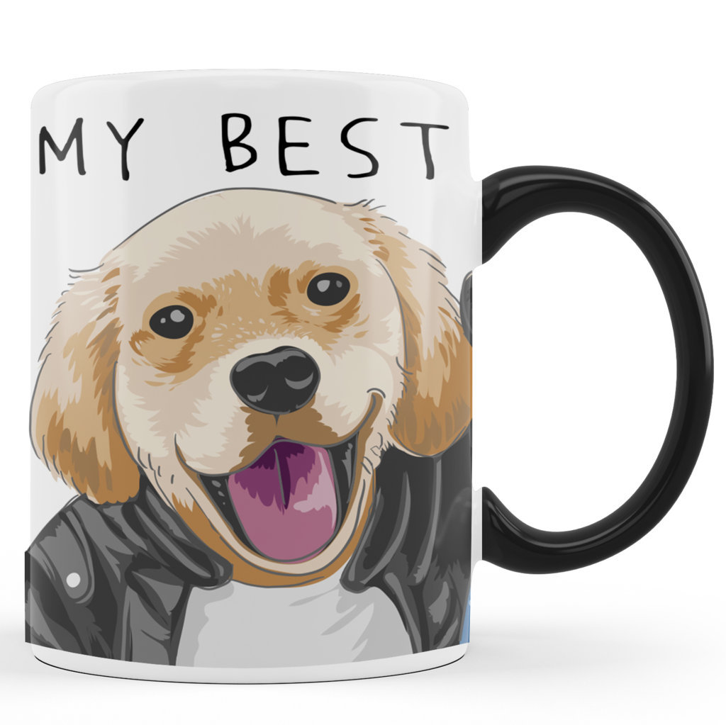 Printed Ceramic Coffee Mug | Friends | My Best Friend | 325 Ml. 